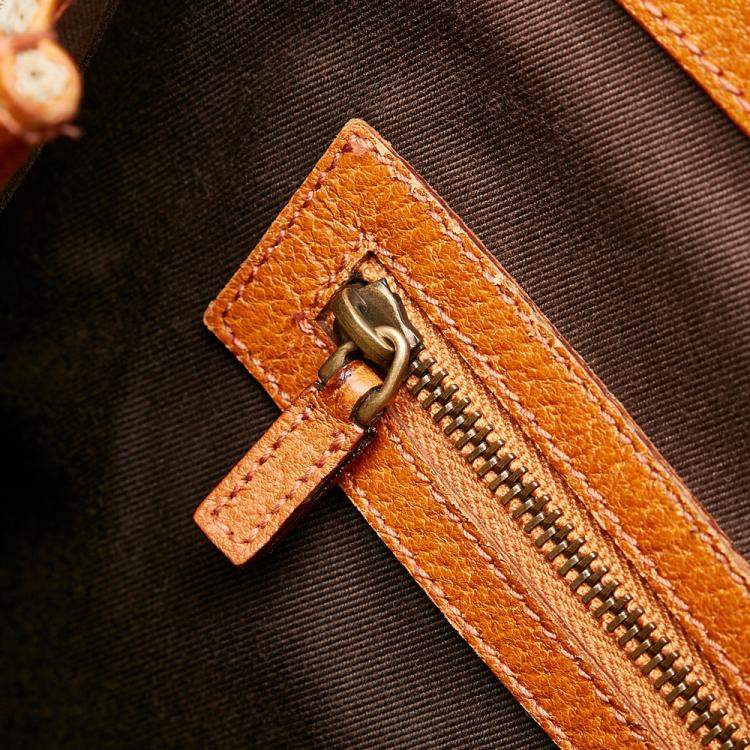 Pre Owned Gucci Brown/Beige GG Canvas Nailhead Handbag