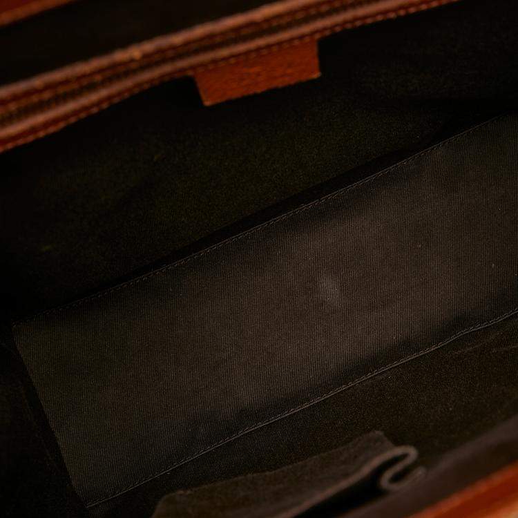 Pre Owned Gucci Brown/Beige GG Canvas Nailhead Handbag