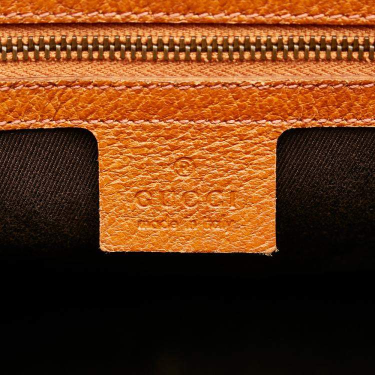 Pre Owned Gucci Brown/Beige GG Canvas Nailhead Handbag