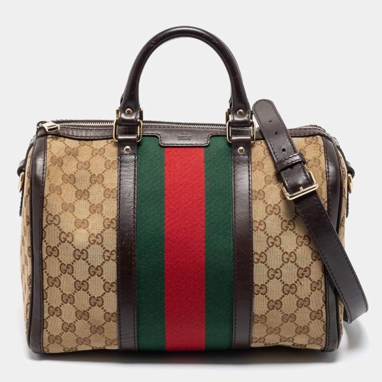 Luxury Gucci Logo With Vintage Web In Signature Monogram Pattern