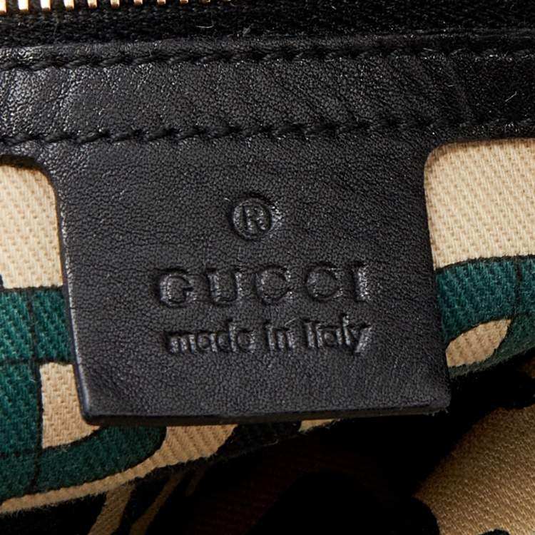Pre Owned Gucci Black Guccissima Leather Pelham Shoulder Bag
