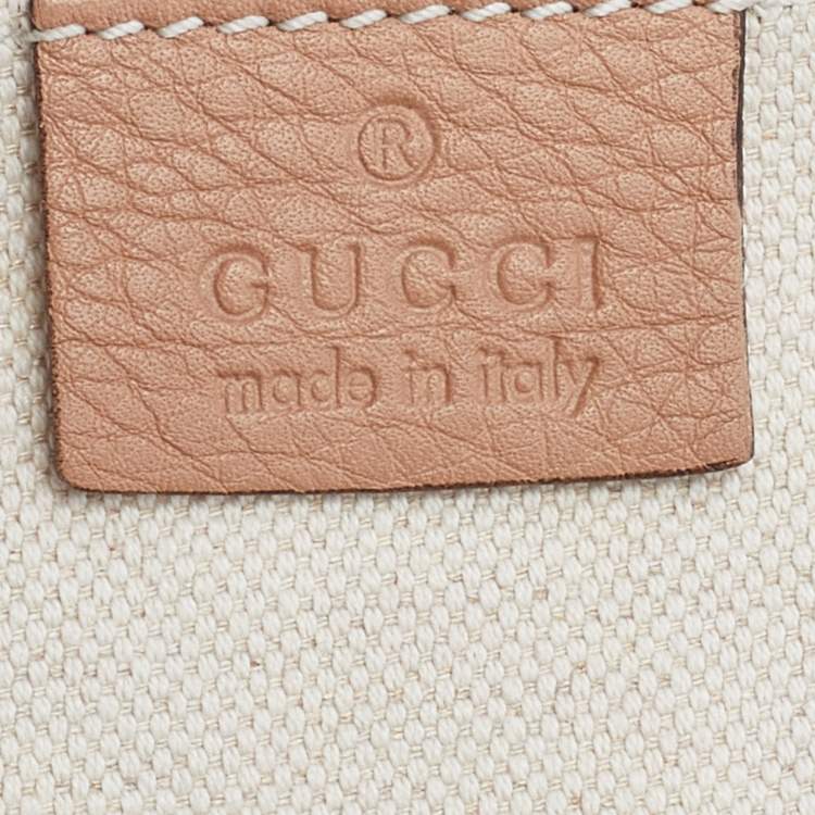 مملوكة مسبقًا Gucci Beige Leather Tassel Bamboo Backpack