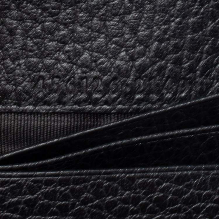 Pre Owned Gucci Black Leather GG Marmont Card Case