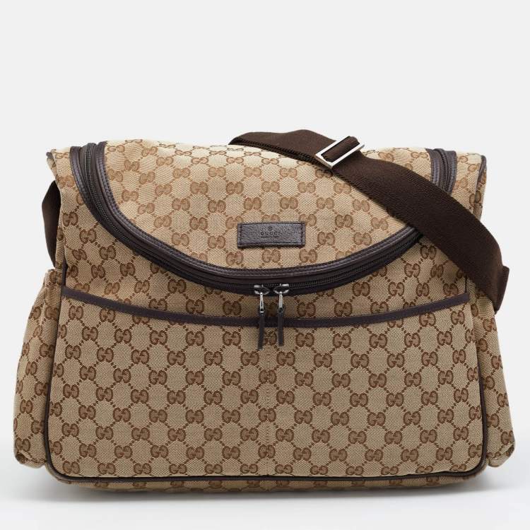 Gucci Beige/Ebony GG Canvas Diaper Bag Gucci