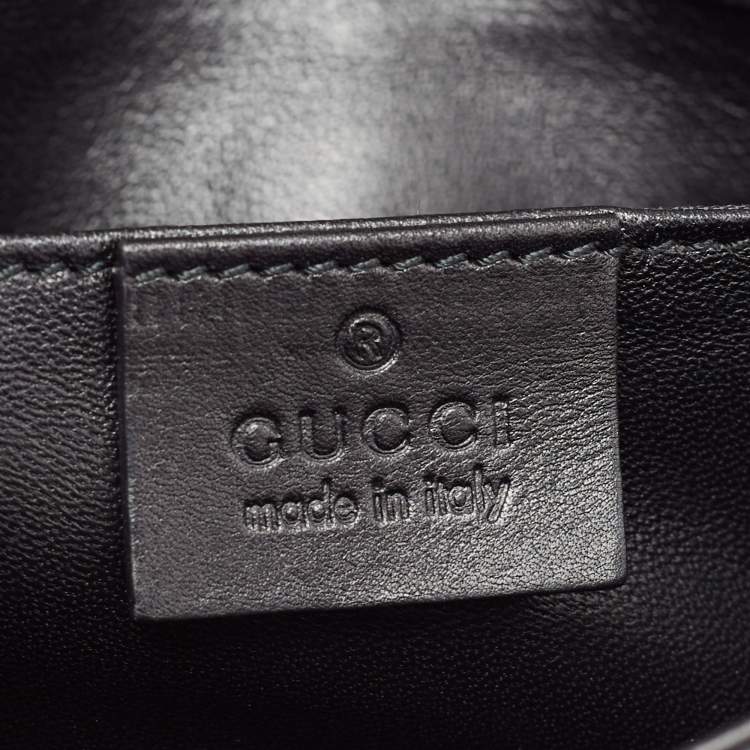 Pre Owned Gucci Black Leather Emily  Chain Shoulder Bag