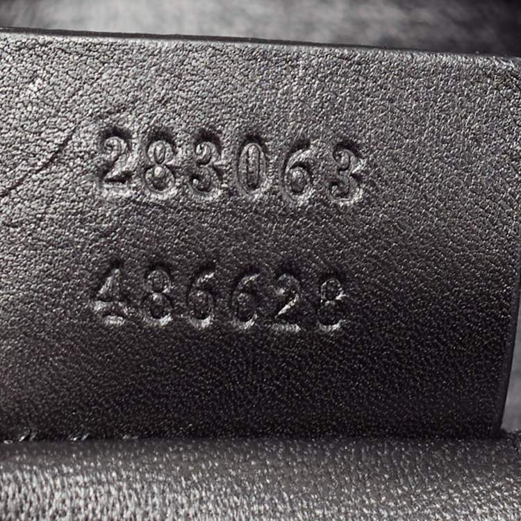 Pre Owned Gucci Black Leather Emily  Chain Shoulder Bag