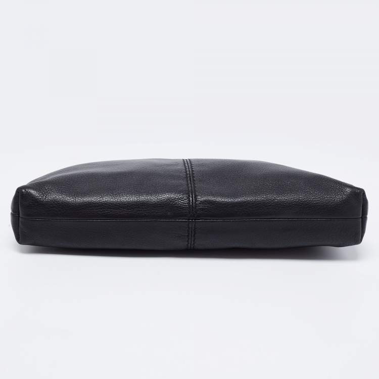 Pre Owned Gucci Black Leather Small Sienna Tassel Clutch