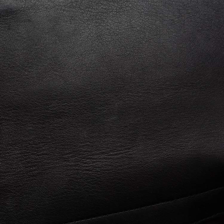 Pre Owned Gucci Black Leather Dollar Interlocking G Shoulder Bag