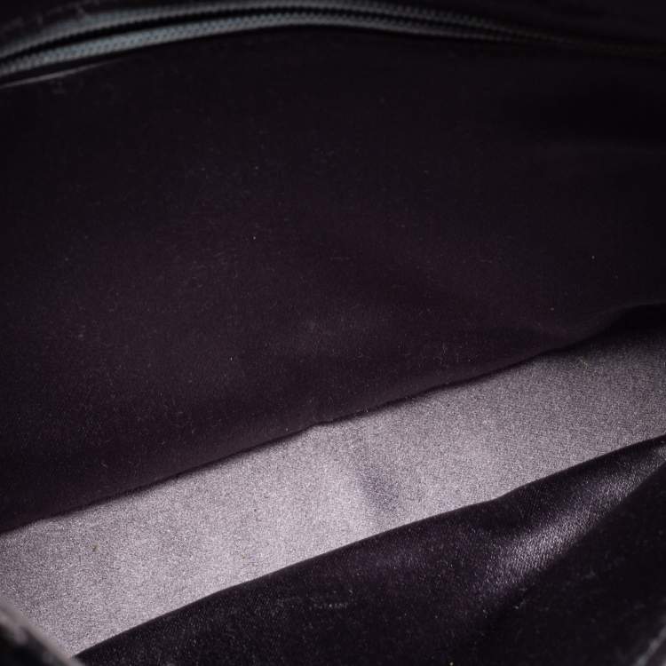 Pre Owned Gucci Grey/ Black Lace Shoulder Bag