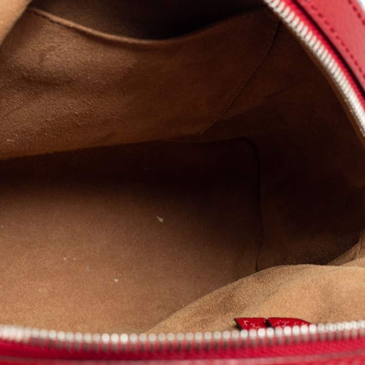 Pre Owned Gucci Beige/Red GG Supreme Canvas And Leather Tian Print Backpack