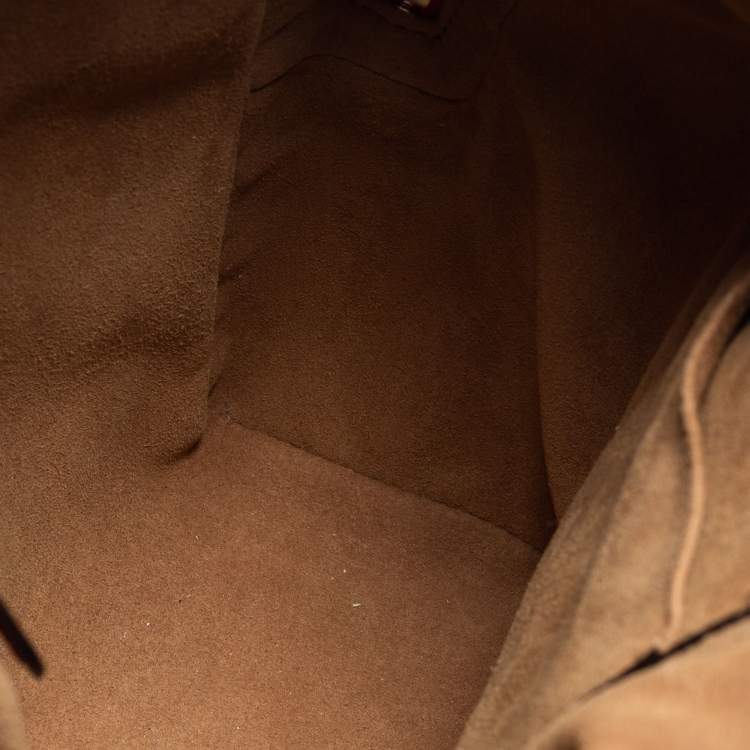 Pre Owned Gucci Beige/Red GG Supreme Canvas And Leather Tian Print Backpack