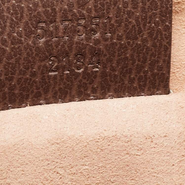 Pre Owned Gucci Beige/Brown GG Supreme Canvas And Leather Ophidia Pouch