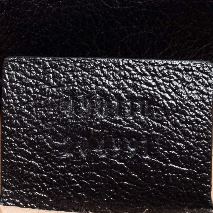 مملوكة مسبقًا Gucci Tan/Black Diagonal Quilted Leather GG Marmont Torchon Top Handle Bag