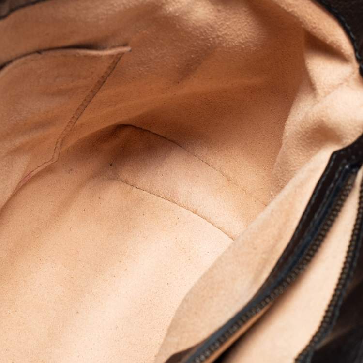 مملوكة مسبقًا Gucci Tan/Black Diagonal Quilted Leather GG Marmont Torchon Top Handle Bag