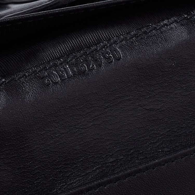 Pre Owned Gucci Black Suede And Canvas Web Wallet