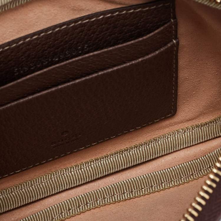 Pre Owned Gucci Beige/Brown GG Supreme Coated Canvas and Leather Ophidia Belt Bag