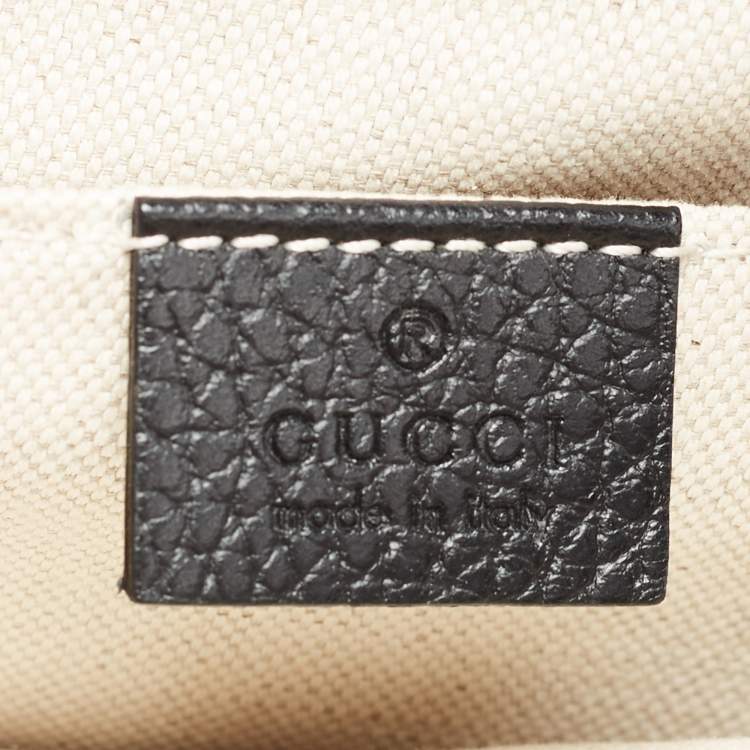 مملوكة مسبقًا Gucci Black Leather Dionysus Bamboo Top Handle Bag
