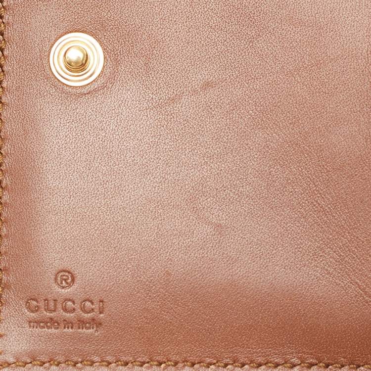 مملوكة مسبقًا Gucci Beige/Black GG Supreme Canvas and Leather Padlock Wallet