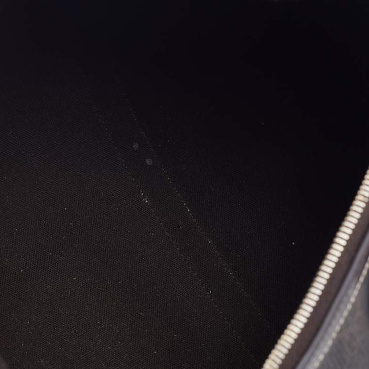 Pre Owned Gucci Dark Brown GG Supreme Canvas And Leather Joy Boston Bag