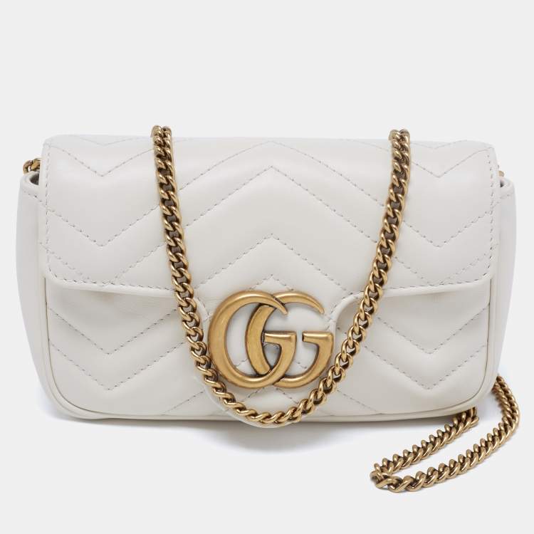 Gucci Cream Matelassé Leather Super Mini GG Marmont Crossbody Bag Gucci |  TLC