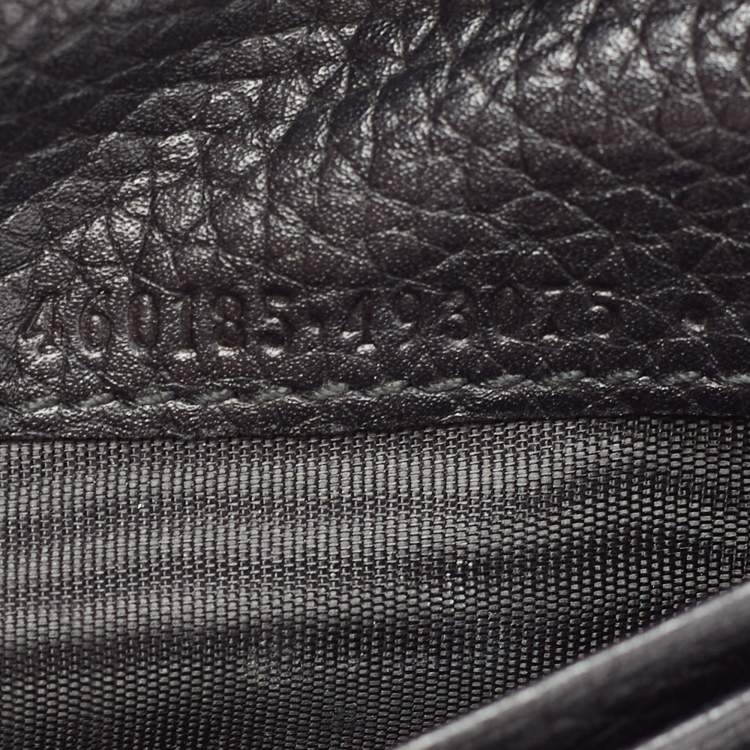 مملوكة مسبقًا Gucci Black Leather Animalier Card Case