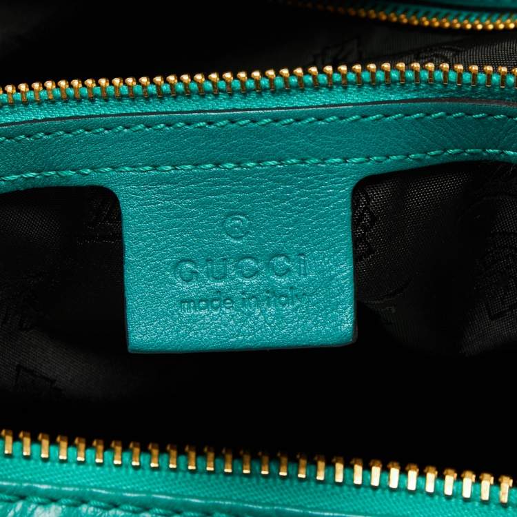 Pre Owned Gucci Green Leather Large Darwin Convertible Backpack