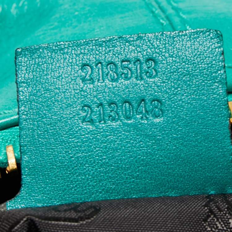 Pre Owned Gucci Green Leather Large Darwin Convertible Backpack