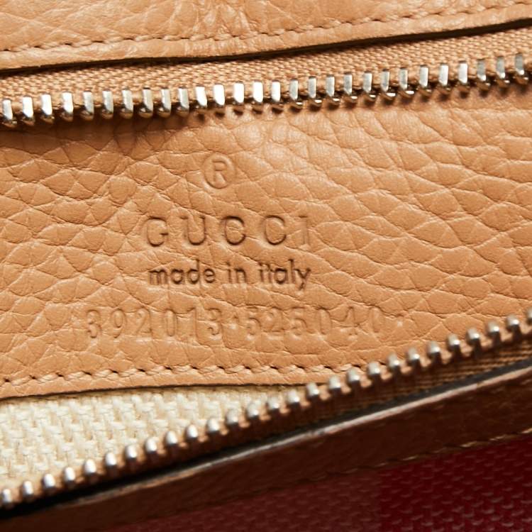 Pre Owned Gucci Beige Leather Medium Bamboo Daily Top Handle Bag
