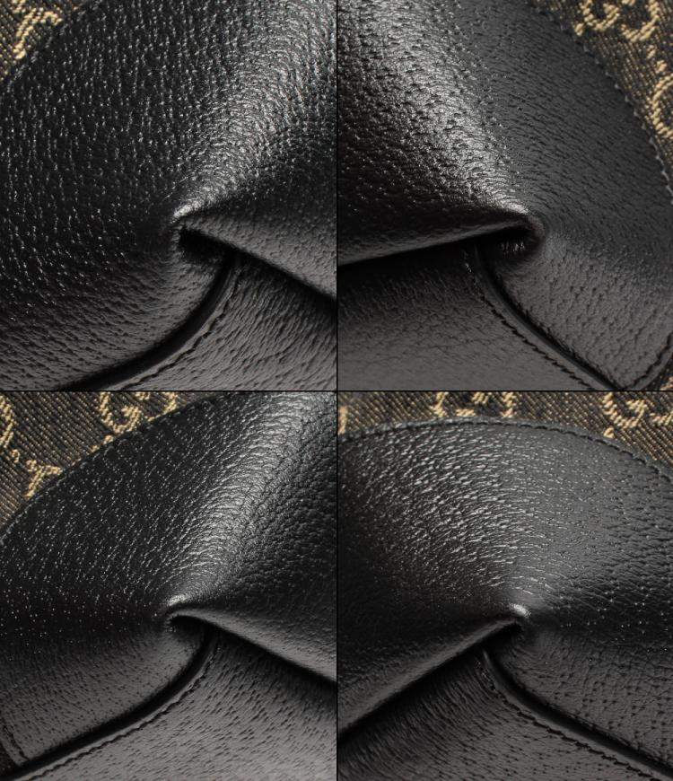 Pre Owned Gucci Black GG Coated Canvas Leather Medium Ophidia Tote Bag 