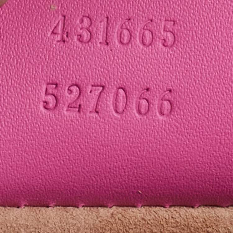 Pre Owned Gucci Pink Leather Medium Sylvie Top Handle Bag