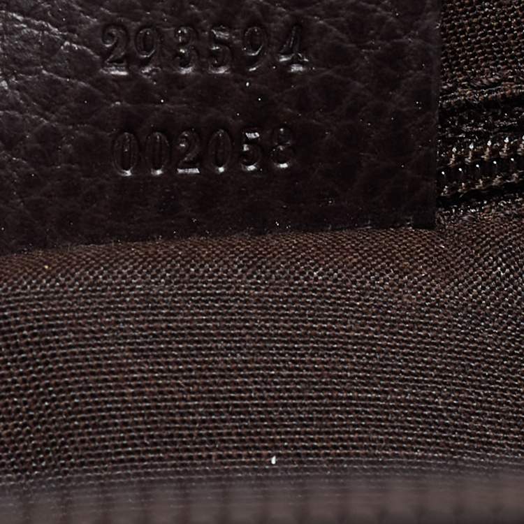 Pre Owned Gucci Beige/Brown GG Crystal Canvas and Leather Princy Satchel
