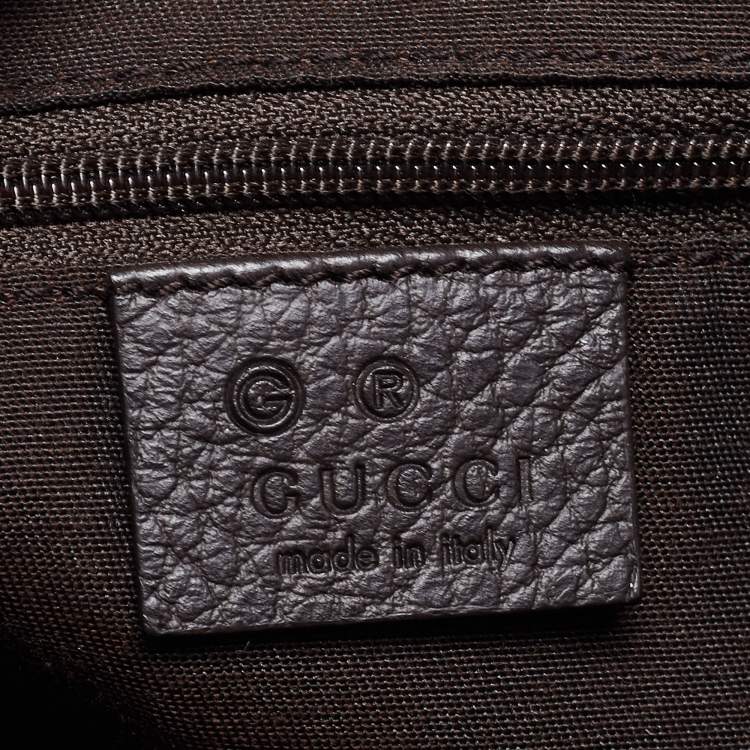 Pre Owned Gucci Beige/Brown GG Crystal Canvas and Leather Princy Satchel