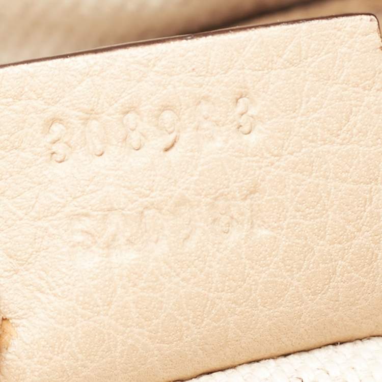 Pre Owned Gucci Beige Leather Soho Bag