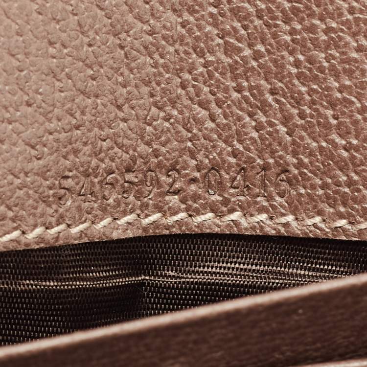 Pre Owned Gucci Beige/Brown GG Supreme Canvas and Leather Ophidia Web Wallet on Chain