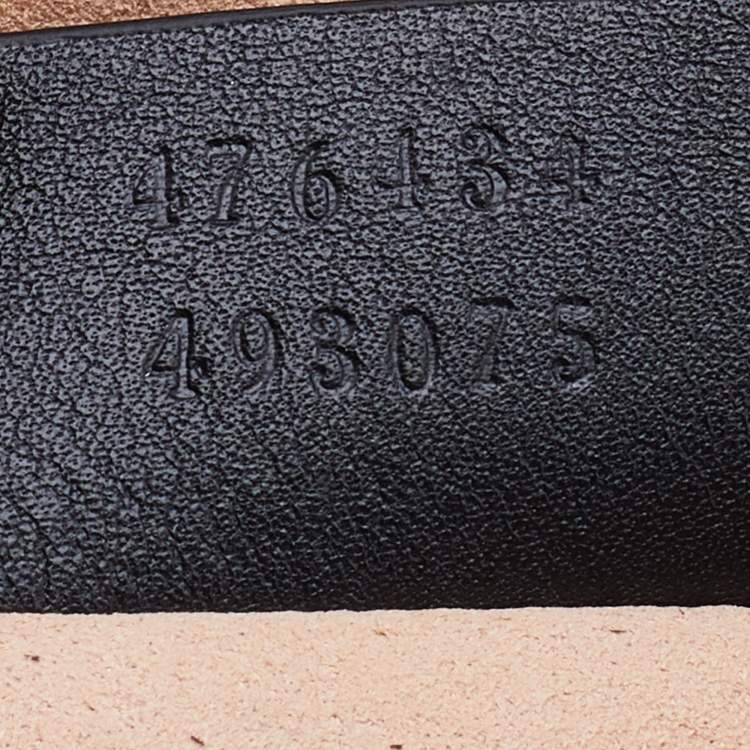 Pre Owned Gucci Black Matelassé Leather GG Marmont Belt Bag