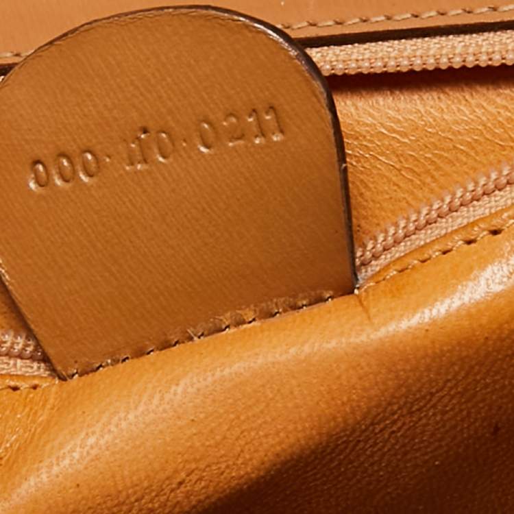 Pre Owned Gucci Brown Leather Vintage Kelly Rare Lady Lock Top Handle Bag