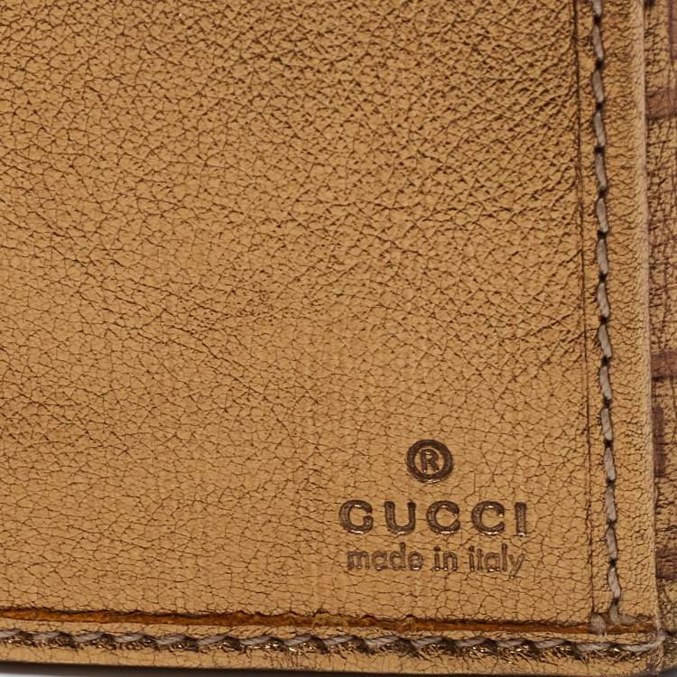 مملوكة مسبقًا Gucci Metallic Gold Guccissima Leather Flap Continental Wallet