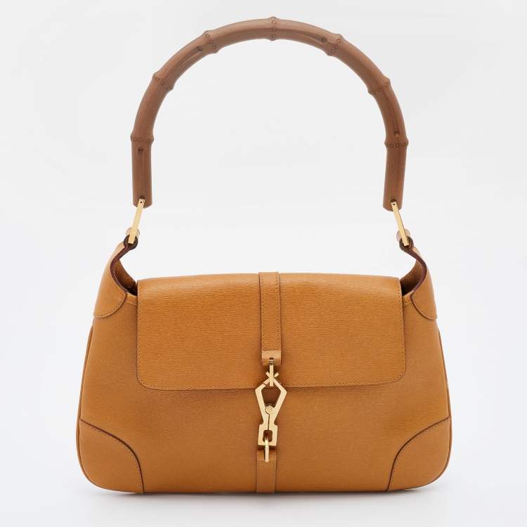 Gucci Mustard Yellow Leather Bamboo Jackie Hobo Gucci The Luxury Closet