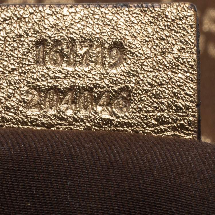 Pre Owned Gucci Brown/Gold GG Canvas And Leather Princy Tote