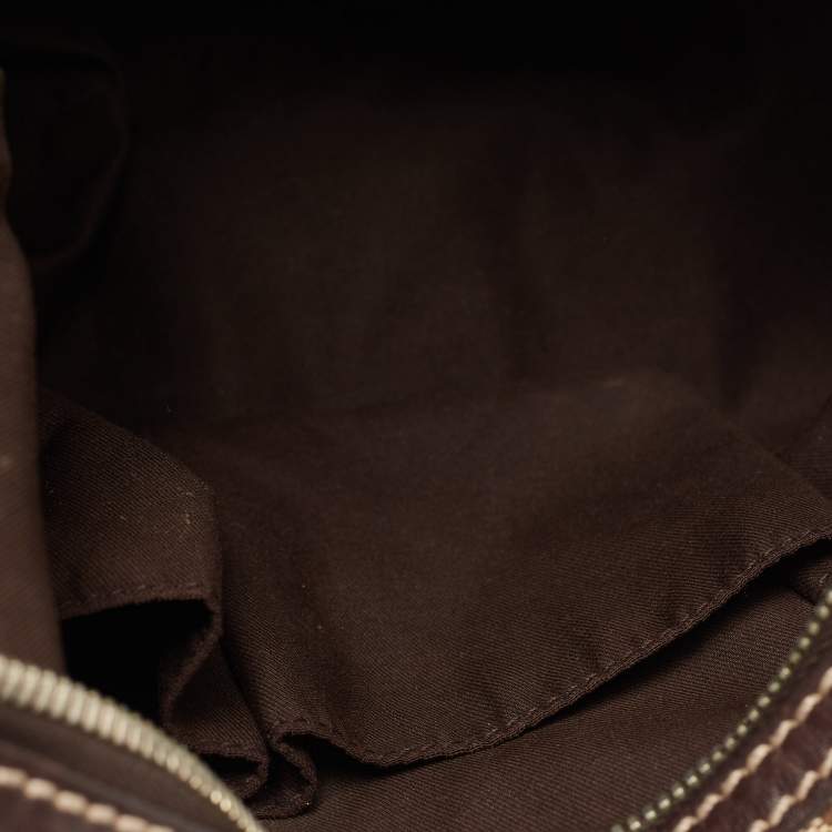 Pre Owned Gucci Beige/Ebony GG Canvas and Leather Royal Hobo