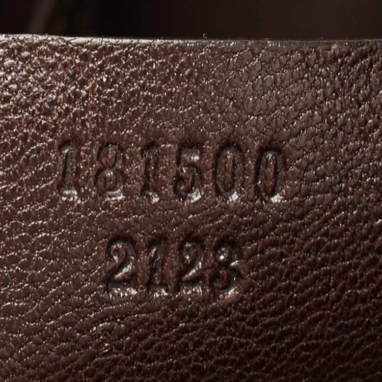 Pre Owned Gucci Beige/Ebony GG Canvas and Leather Royal Hobo