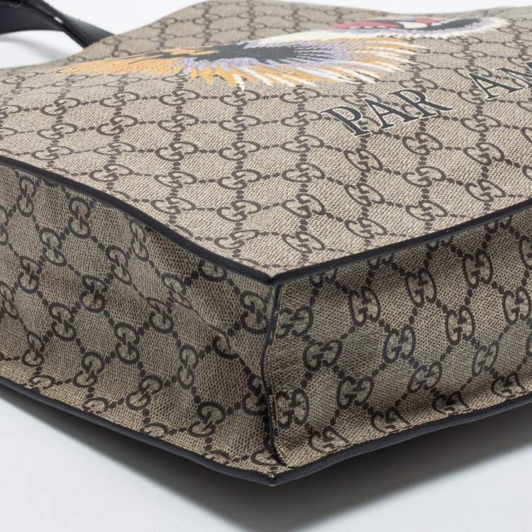 Pre Owned Gucci Beige GG Supreme Canvas L'Aveugle Par Amour Tote