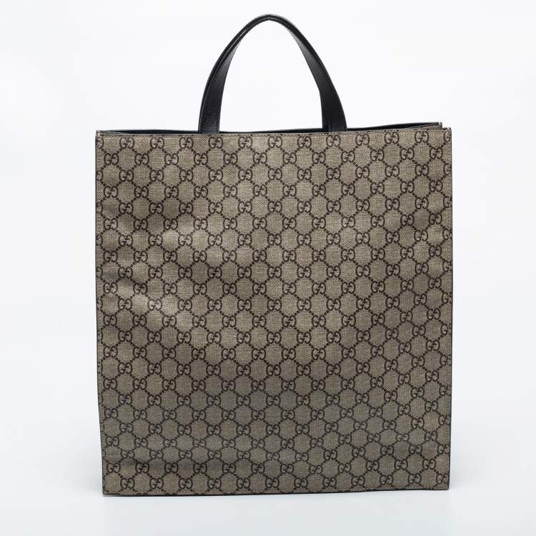 Pre Owned Gucci Beige GG Supreme Canvas L'Aveugle Par Amour Tote