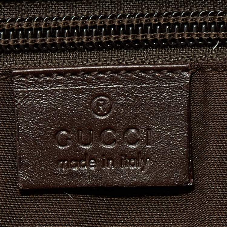 Pre Owned Gucci Beige/Brown GG Canvas and Leather Backpack