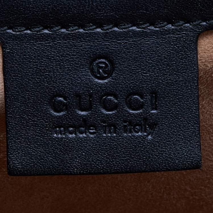 Pre Owned Gucci Black/Pink Guccissima Leather Medium Sylvie Top Handle Bag