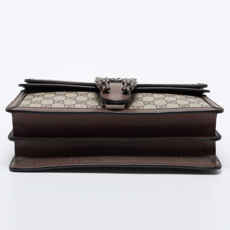 مملوكة مسبقًا Gucci Beige/Brown GG Supreme Canvas and Leather Dionysus Top Handle Bag