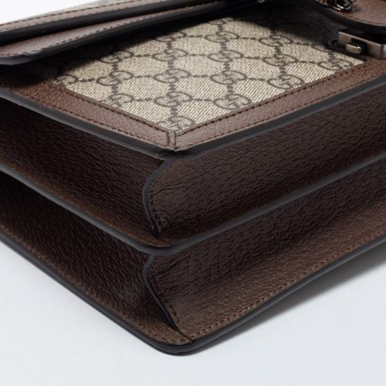 مملوكة مسبقًا Gucci Beige/Brown GG Supreme Canvas and Leather Dionysus Top Handle Bag