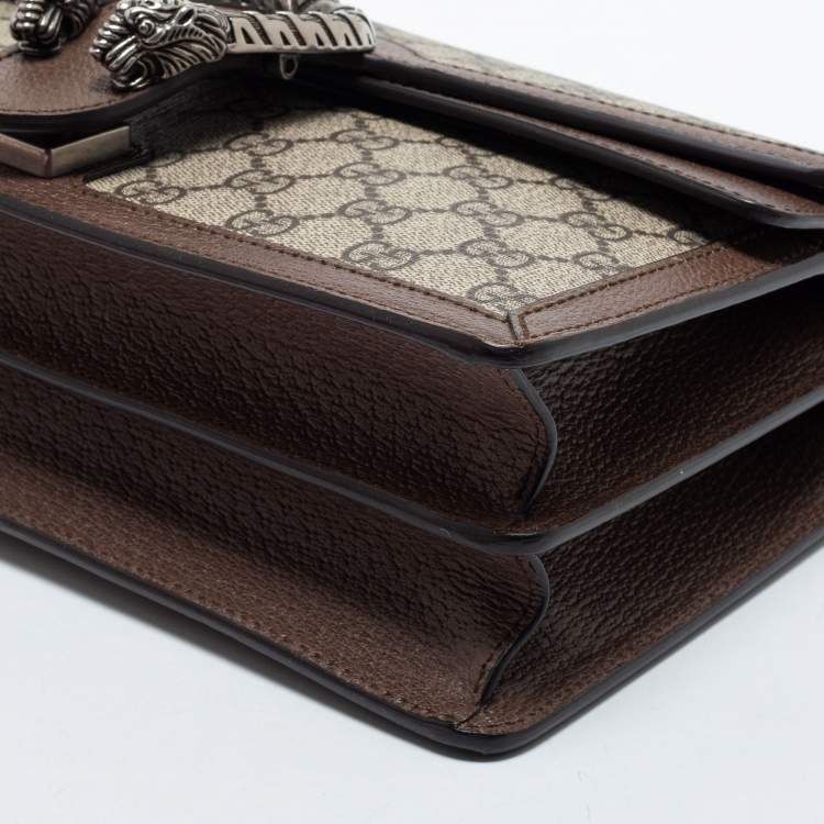 مملوكة مسبقًا Gucci Beige/Brown GG Supreme Canvas and Leather Dionysus Top Handle Bag