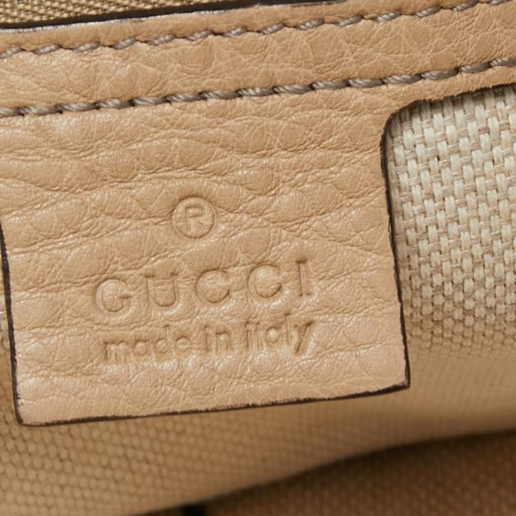 Pre Owned Gucci Beige Leather Large Soho Chain Shoulder Bag 