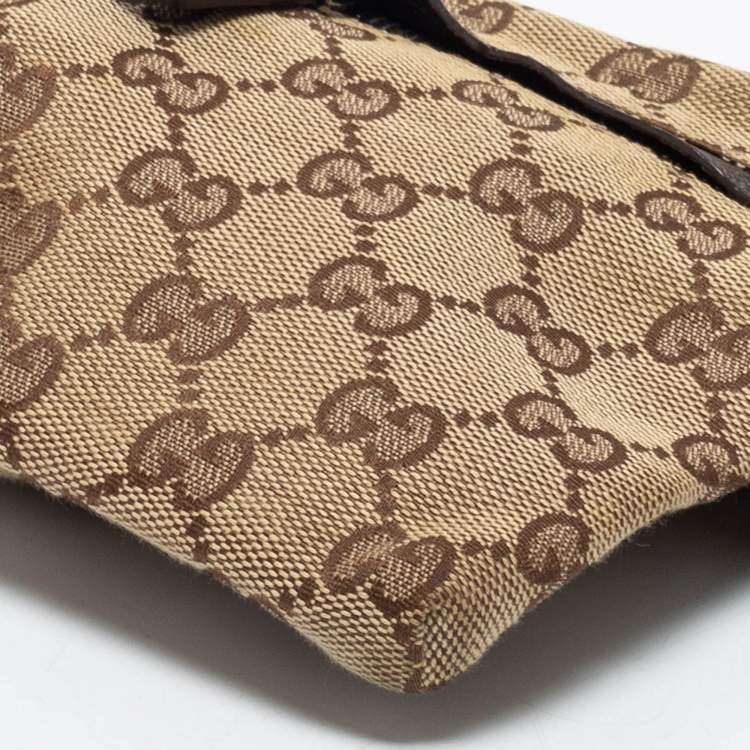 مملوكة مسبقًا Gucci Beige GG Canvas Web Belt Bag